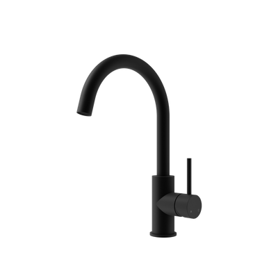 Mimi Single Lever Gooseneck Kitchen Mixer Matte Black