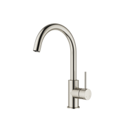 Mimi Single Lever Gooseneck Kitchen Mixer Warm Brushed Nickel