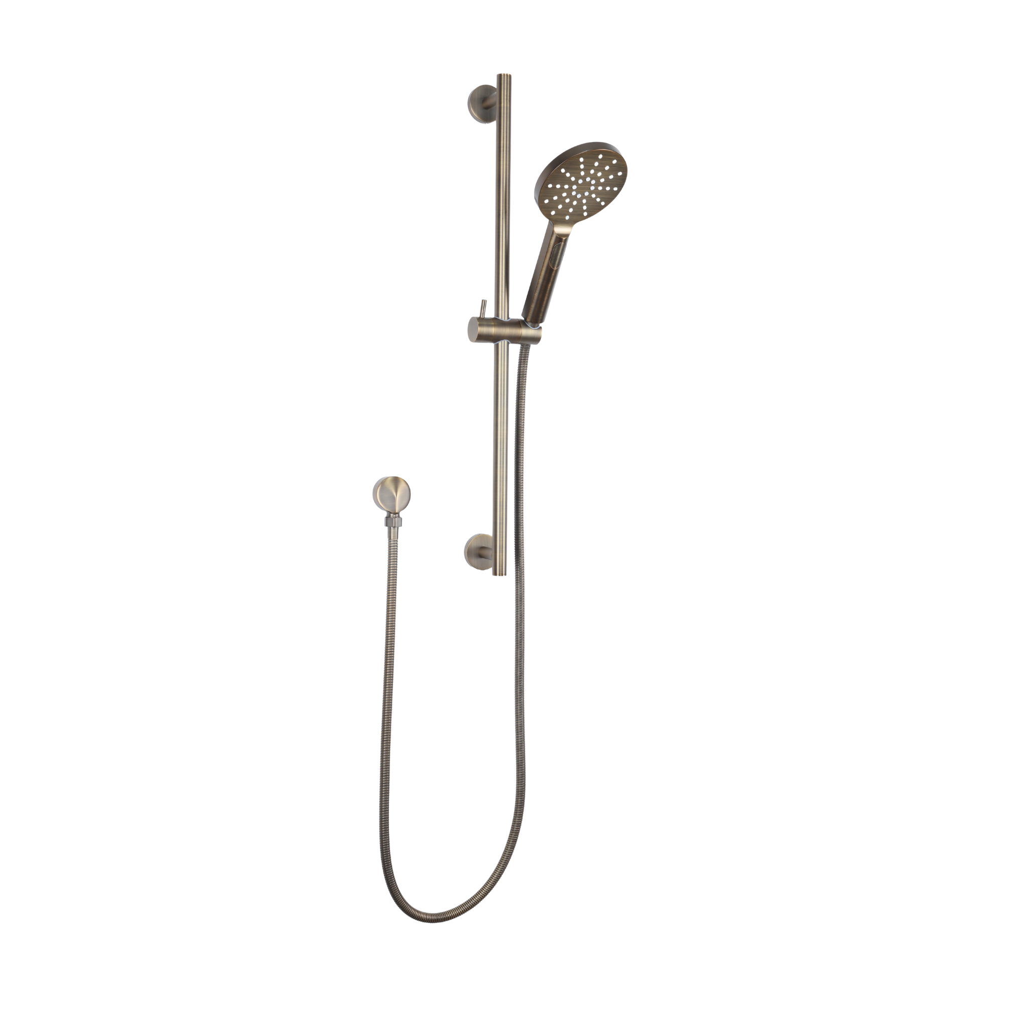 Mimi Multifunction Rail Shower Set Antique Brass