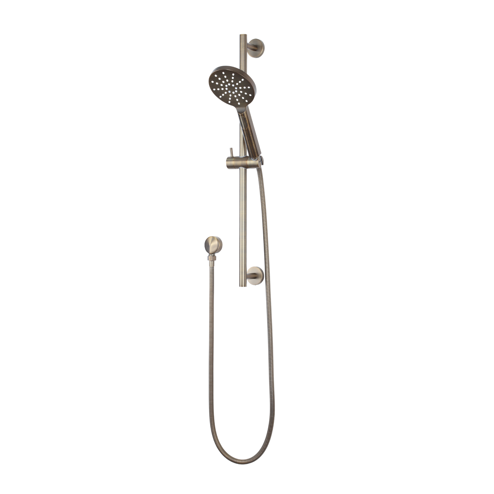 Mimi Multifunction Rail Shower Set Antique Brass