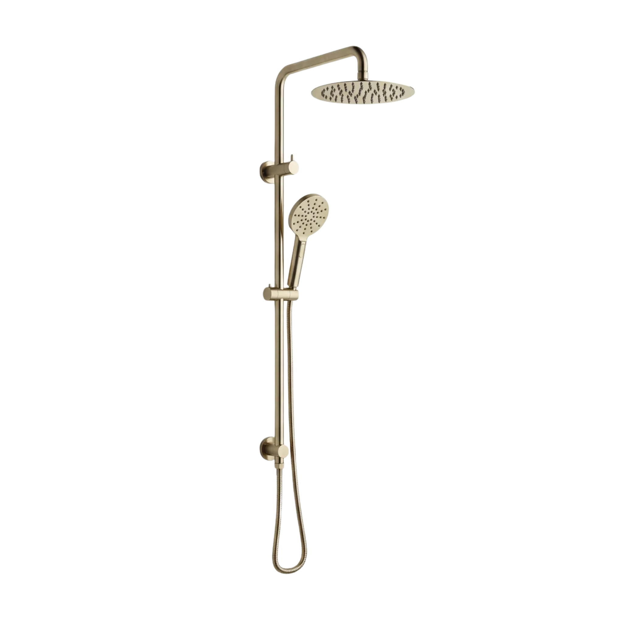 Mimi Cove Twin Rail Shower Brushed Brass