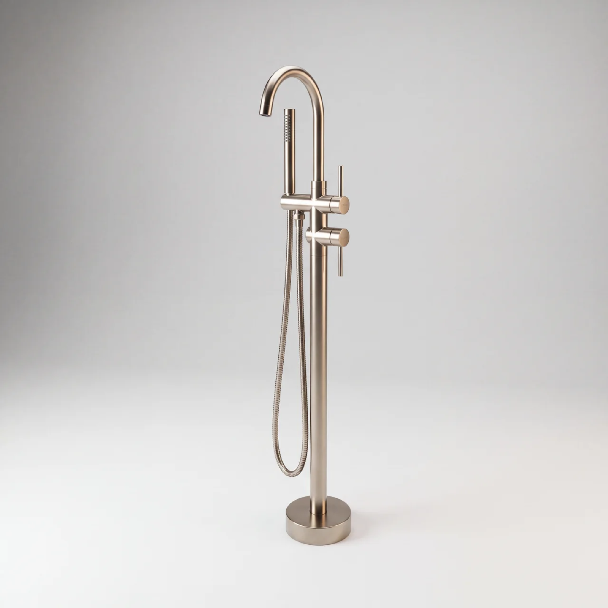 Mimi Cove Freestanding Bath Filler & Handshower Warm Brushed Nickel