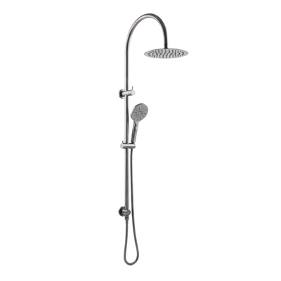 Mimi Cove Twin Gooseneck Rail Shower Gun Metal