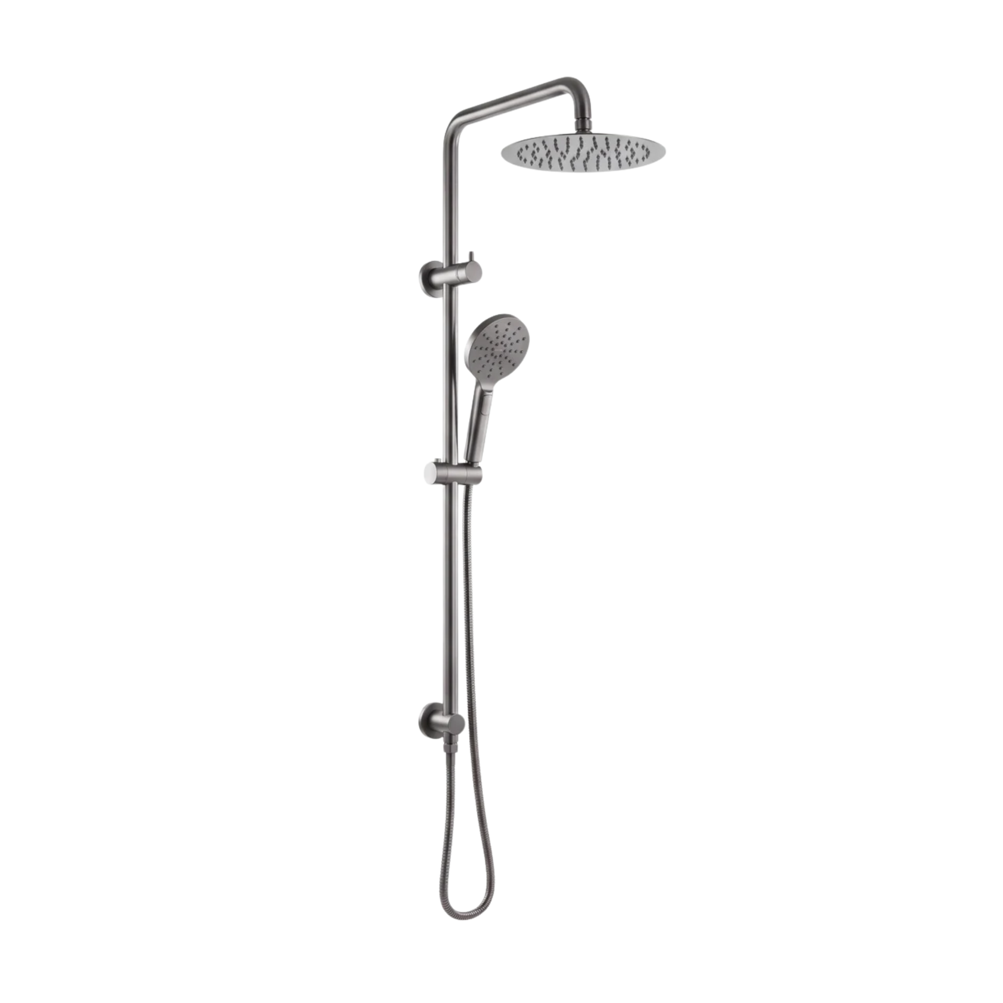 Mimi Cove Twin Rail Shower Gun Metal