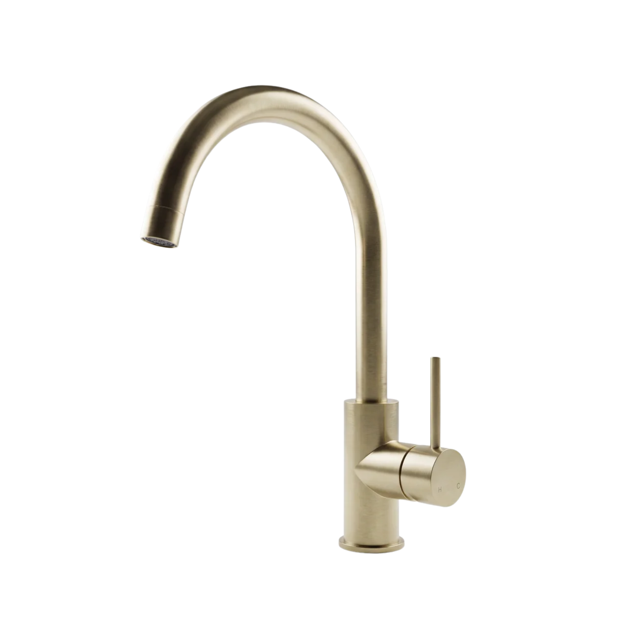 Mimi Cove Gooseneck Kitchen Mixer Brushed Brass