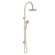 Mimi Cove Twin Gooseneck Rail Shower Brushed Brass