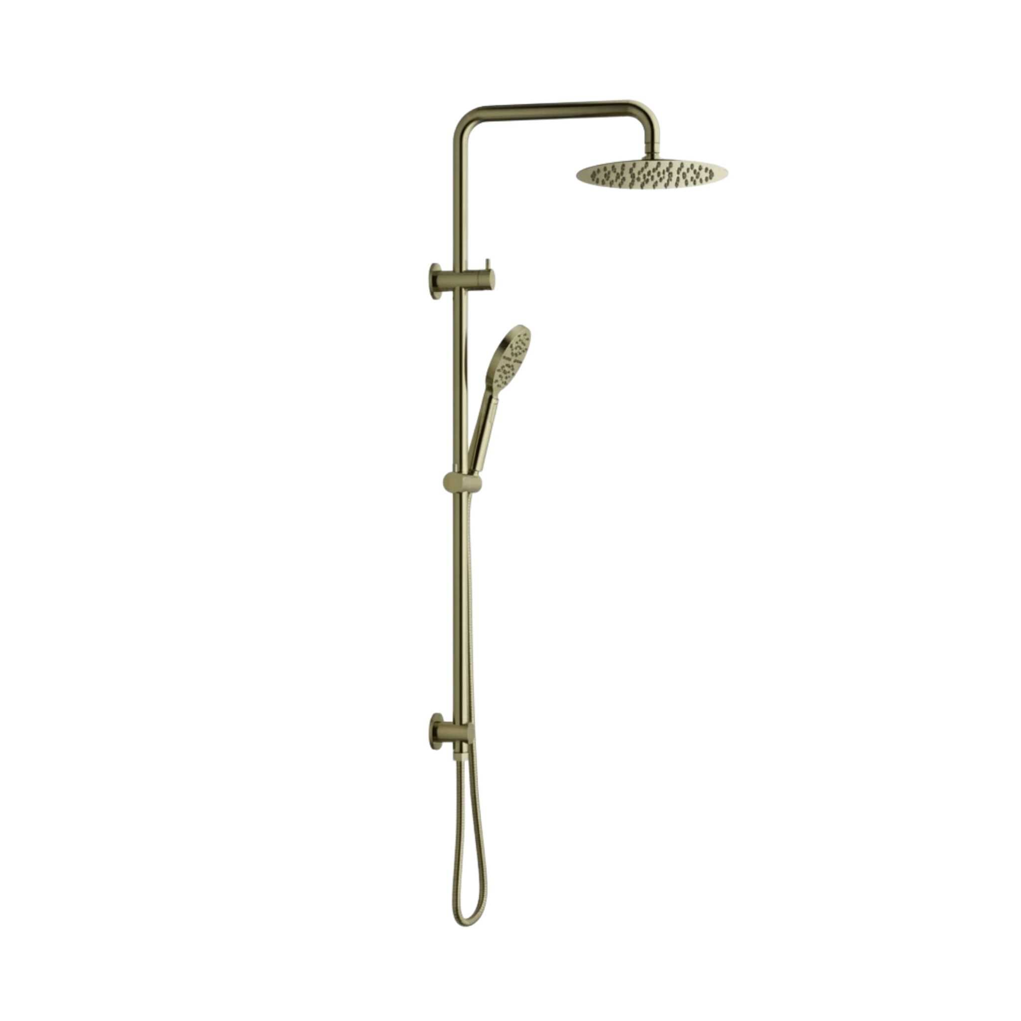 Mimi Cove Twin Rail Shower Brushed Brass