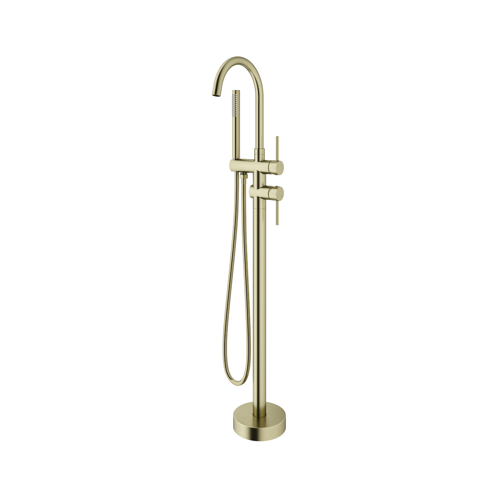 Mimi Freestanding Bath Filler & Handshower Brushed Brass