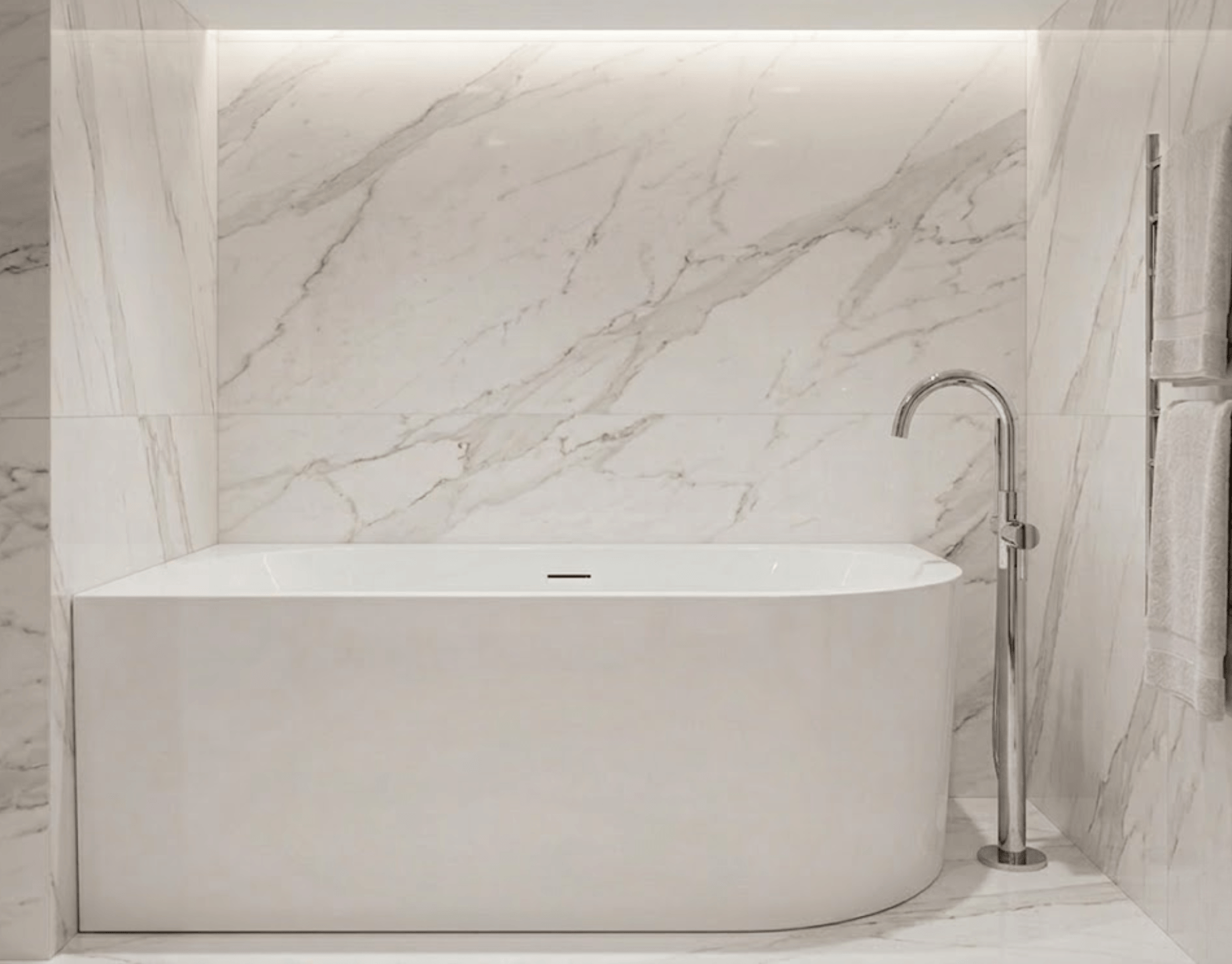 Mimi 1700 Left Corner Bath Gloss White