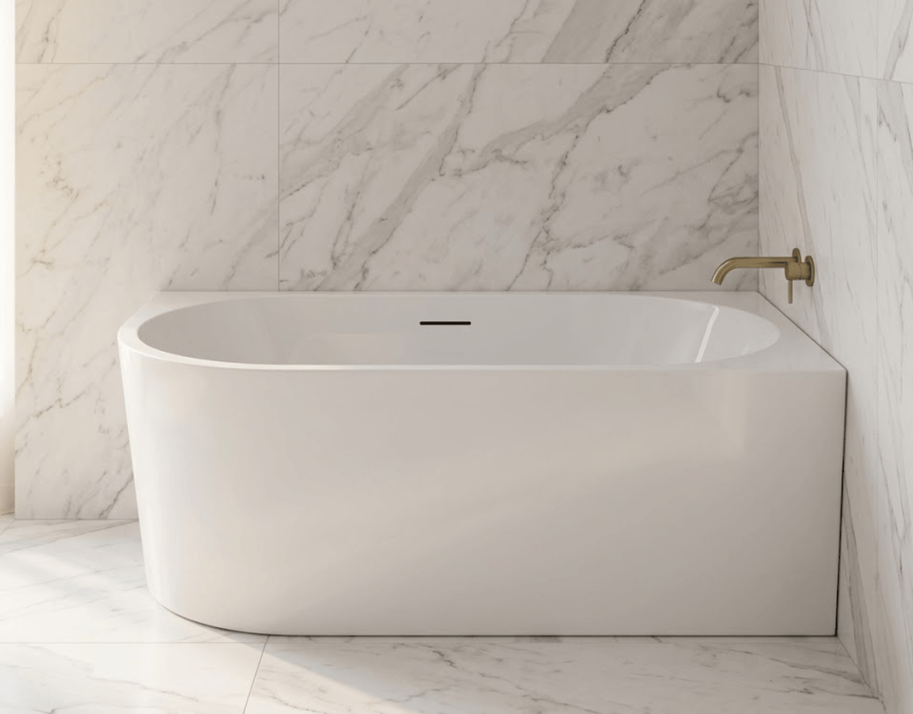 Mimi 1500 Right Corner Bath Gloss White