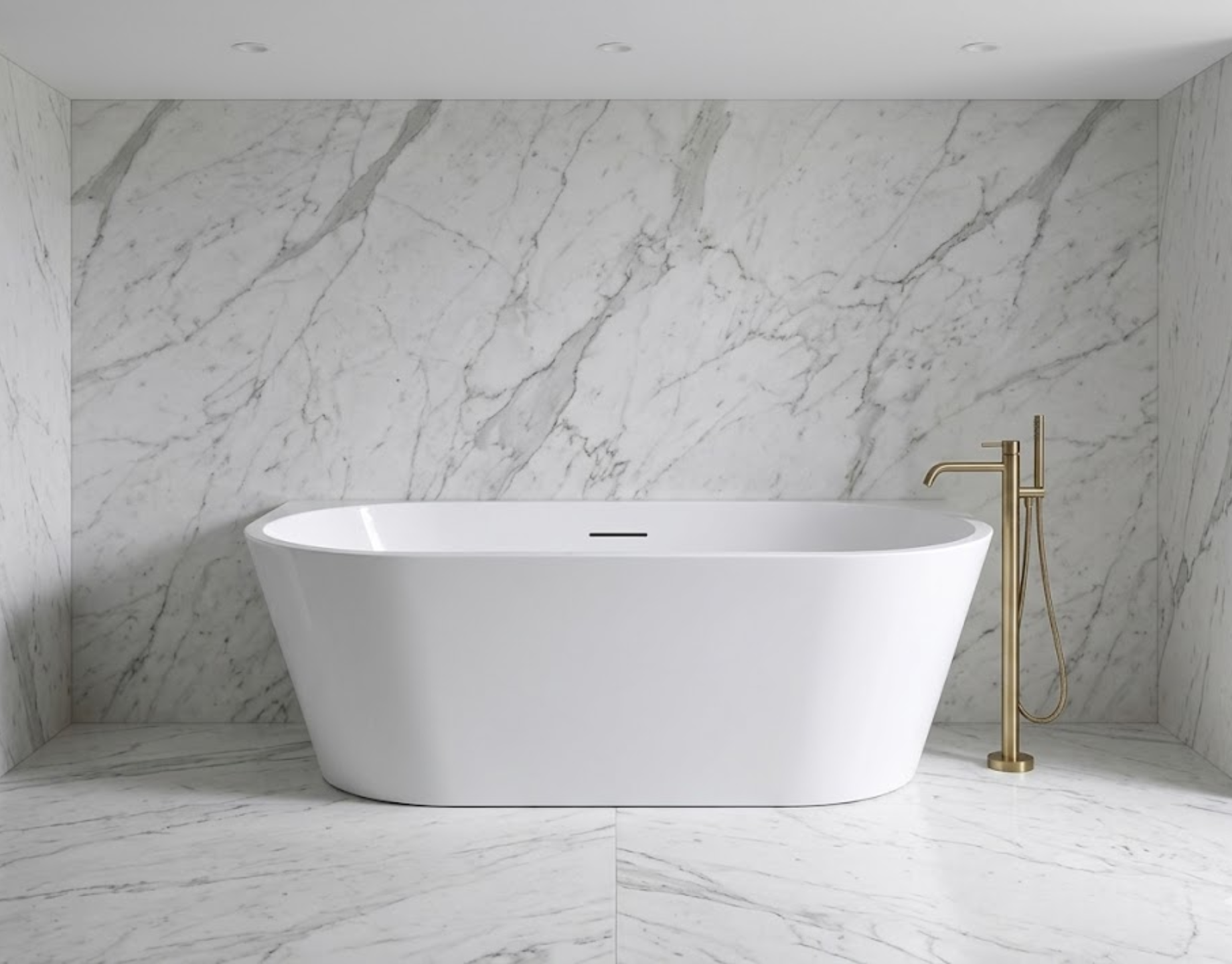 Mimi 1500mm Back To Wall Bath Gloss White