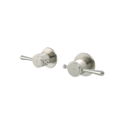 Meir Harrington Quarter Turn Wall Tap Set Brushed Nickel
