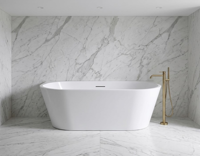 Mimi Cove 1500mm Back To Wall Bath Gloss White