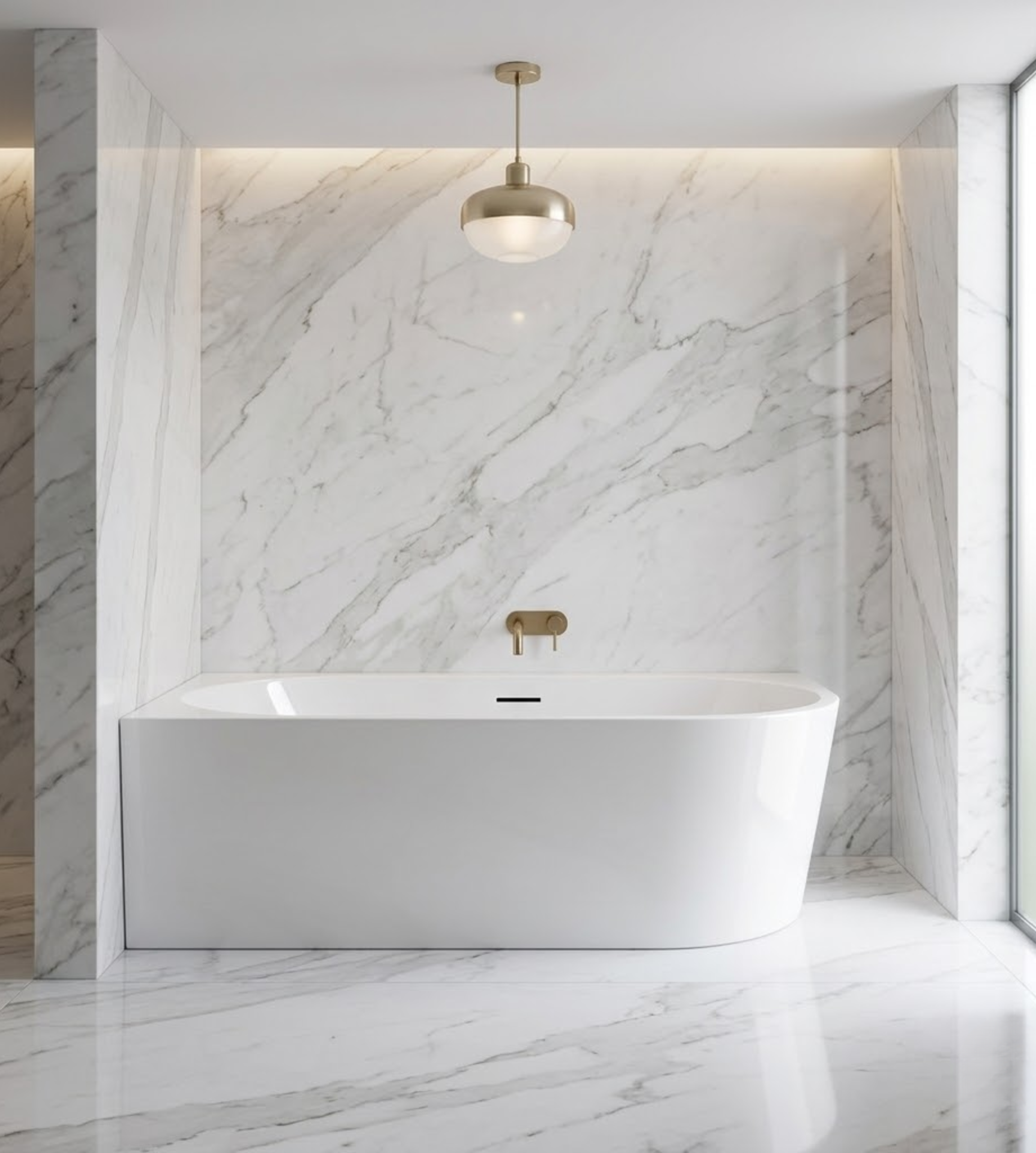 Mimi 1700 Left Corner Bath Gloss White