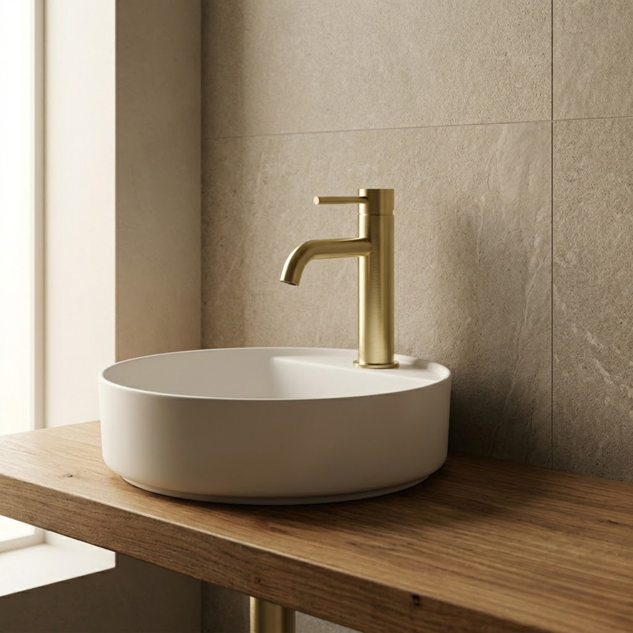Mimi Cove Basin Mixer Brushed Brass
