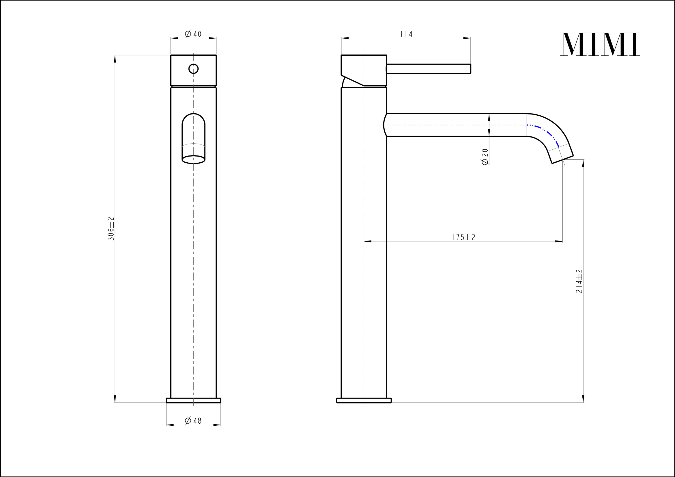 Mimi Cove Tall Basin Mixer Brushed Nickel