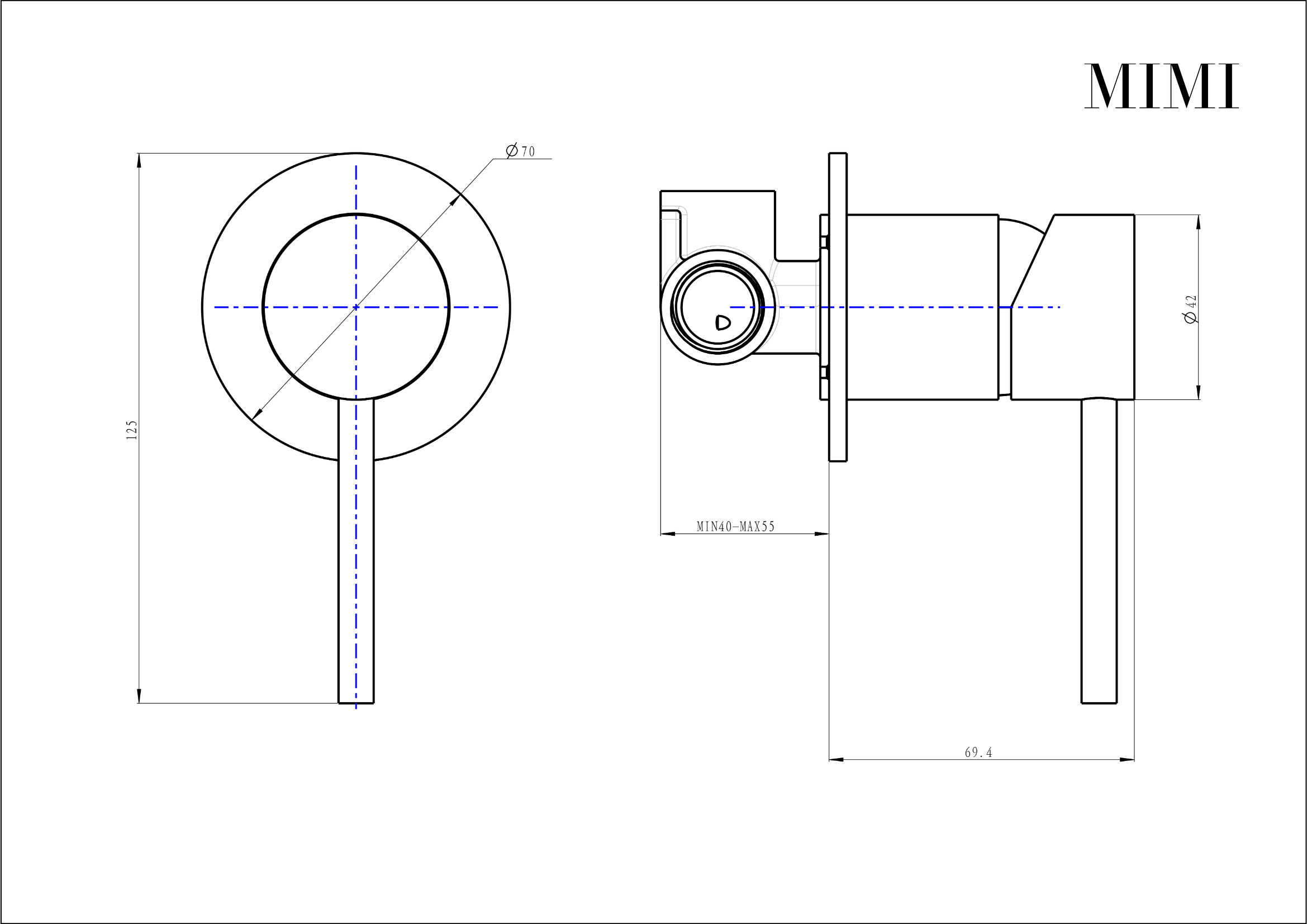 Mimi Cove Wall Mixer Brushed Nickel
