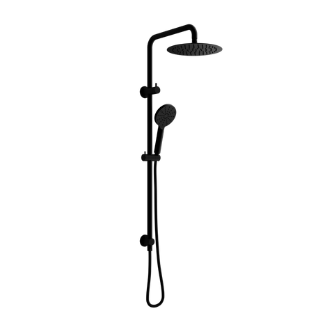 Mimi Cove Twin Rail Shower Matte Black