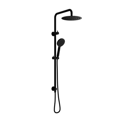 Mimi Cove Twin Rail Shower Matte Black