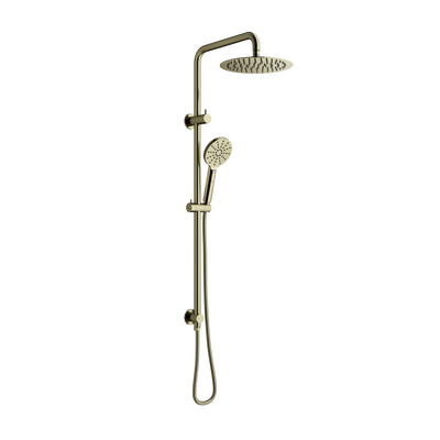 Mimi Cove Twin Rail Shower Brushed Brass
