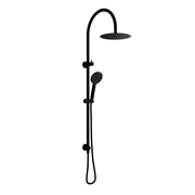 Mimi Twin Gooseneck Rail Shower 250mm Matte Black