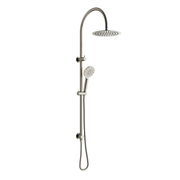 Mimi Twin Gooseneck Rail Shower 250mm Brushed Nickel