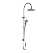 Mimi Cove Twin Gooseneck Rail Shower Gun Metal