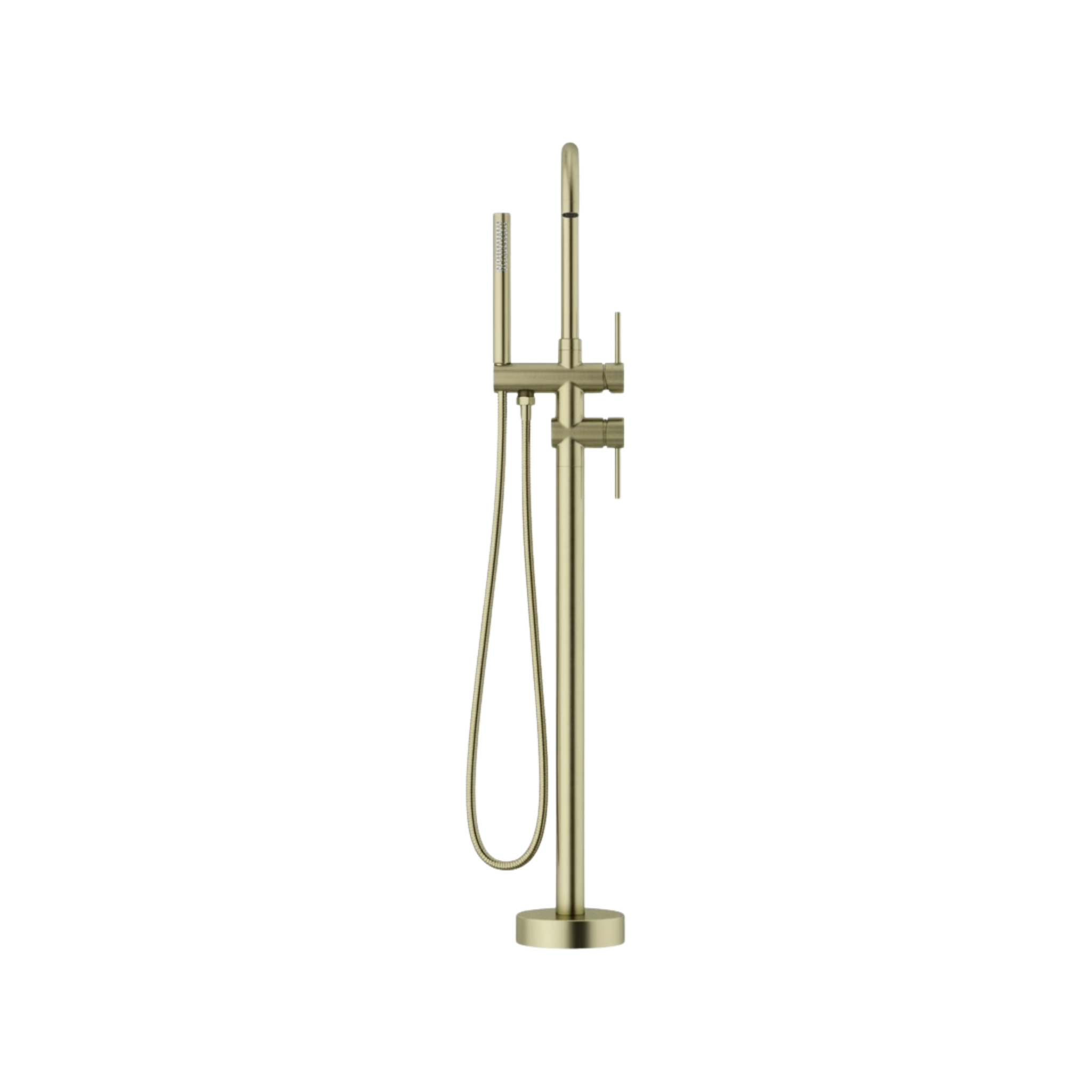 Mimi Cove Freestanding Bath Filler & Handshower Brushed Brass
