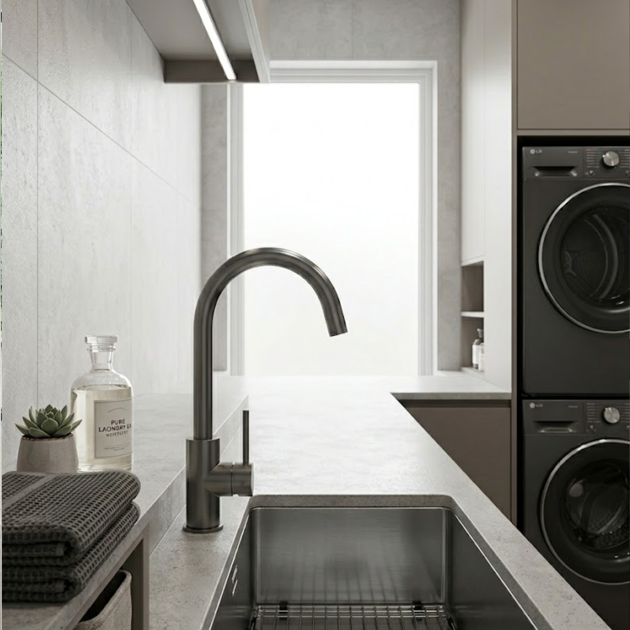 Mimi Cove Gooseneck Kitchen Mixer Gun Metal