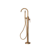Bella Vista Mica Freestanding Bath Mixer with Hand Shower Living Brass