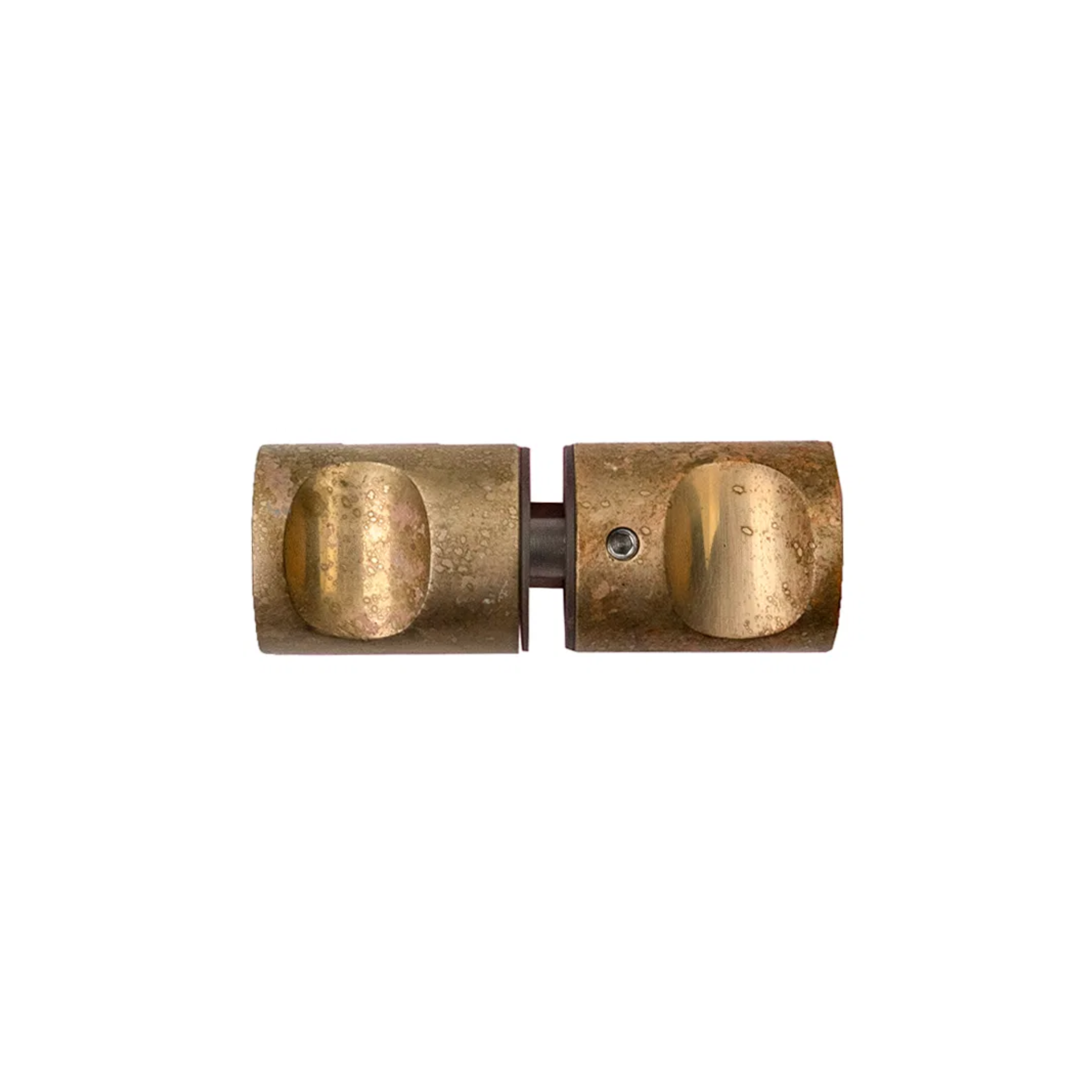 Bella Vista Shower Screen Round Handle Living Brass