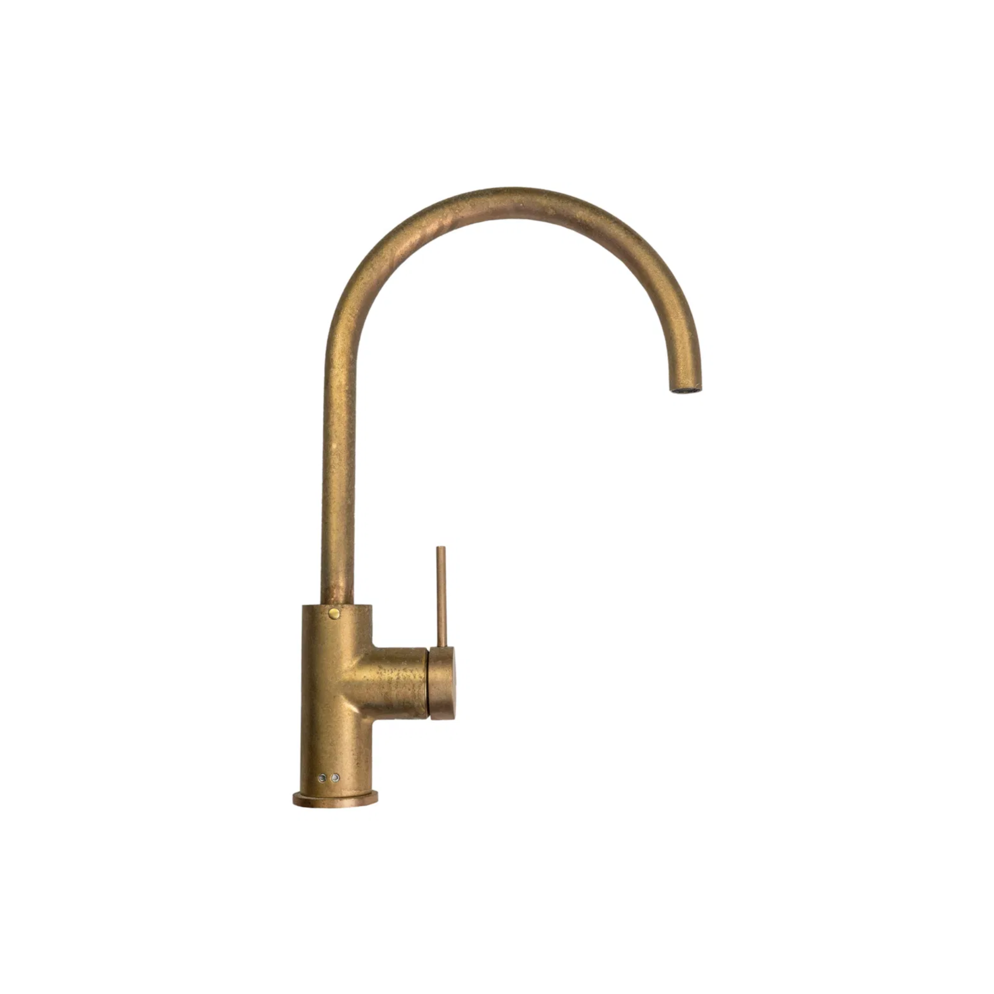 Bella Vista Mica Gooseneck Sink Mixer Living Brass