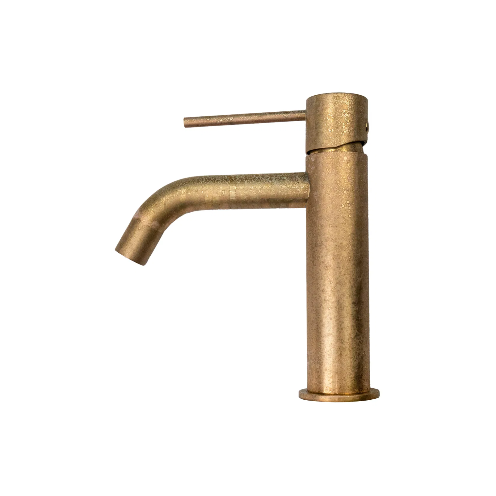 Bella Vista Mica Basin Mixer Curved Spout Living Brass