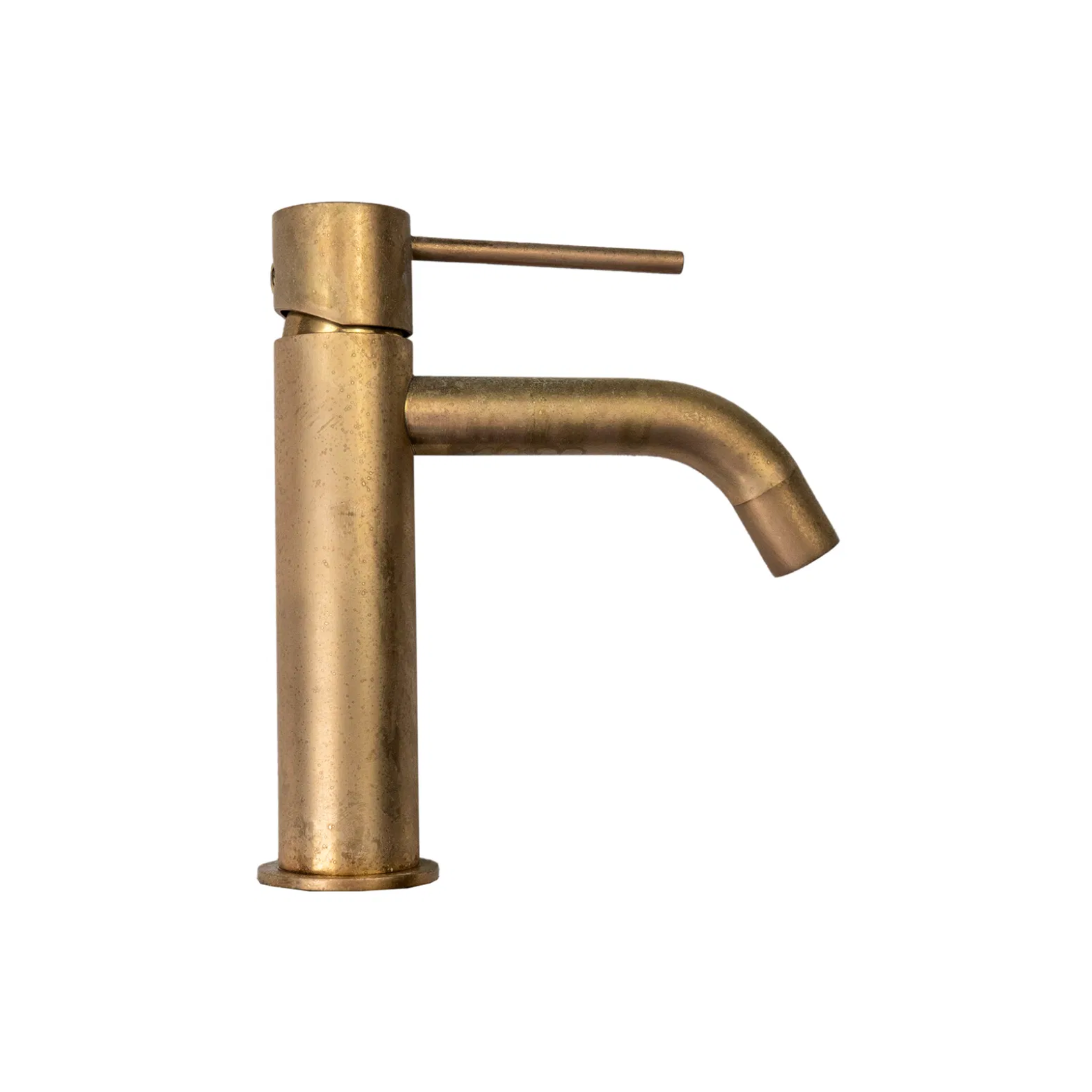Bella Vista Mica Basin Mixer Curved Spout Living Brass