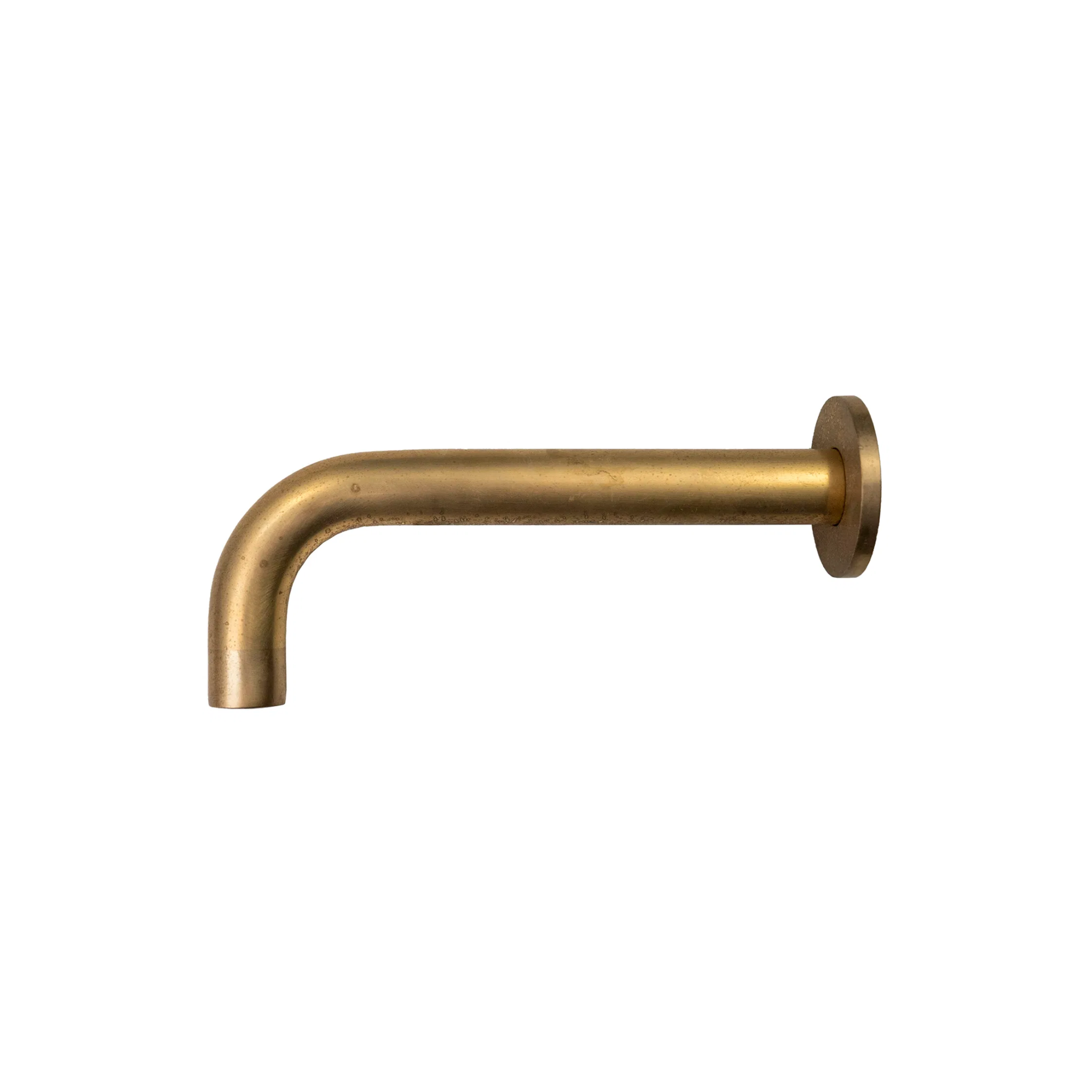 Bela Vista Mica Bath Spout Curved 220mm Living Brass