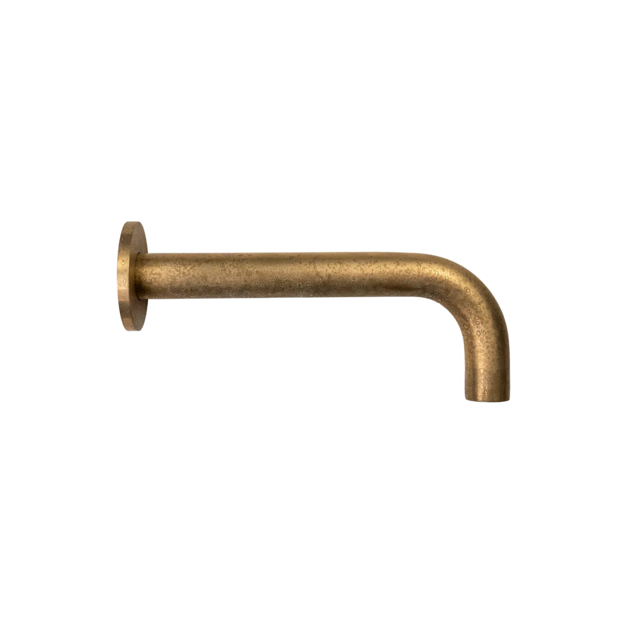Bela Vista Mica Bath Spout Curved 220mm Living Brass