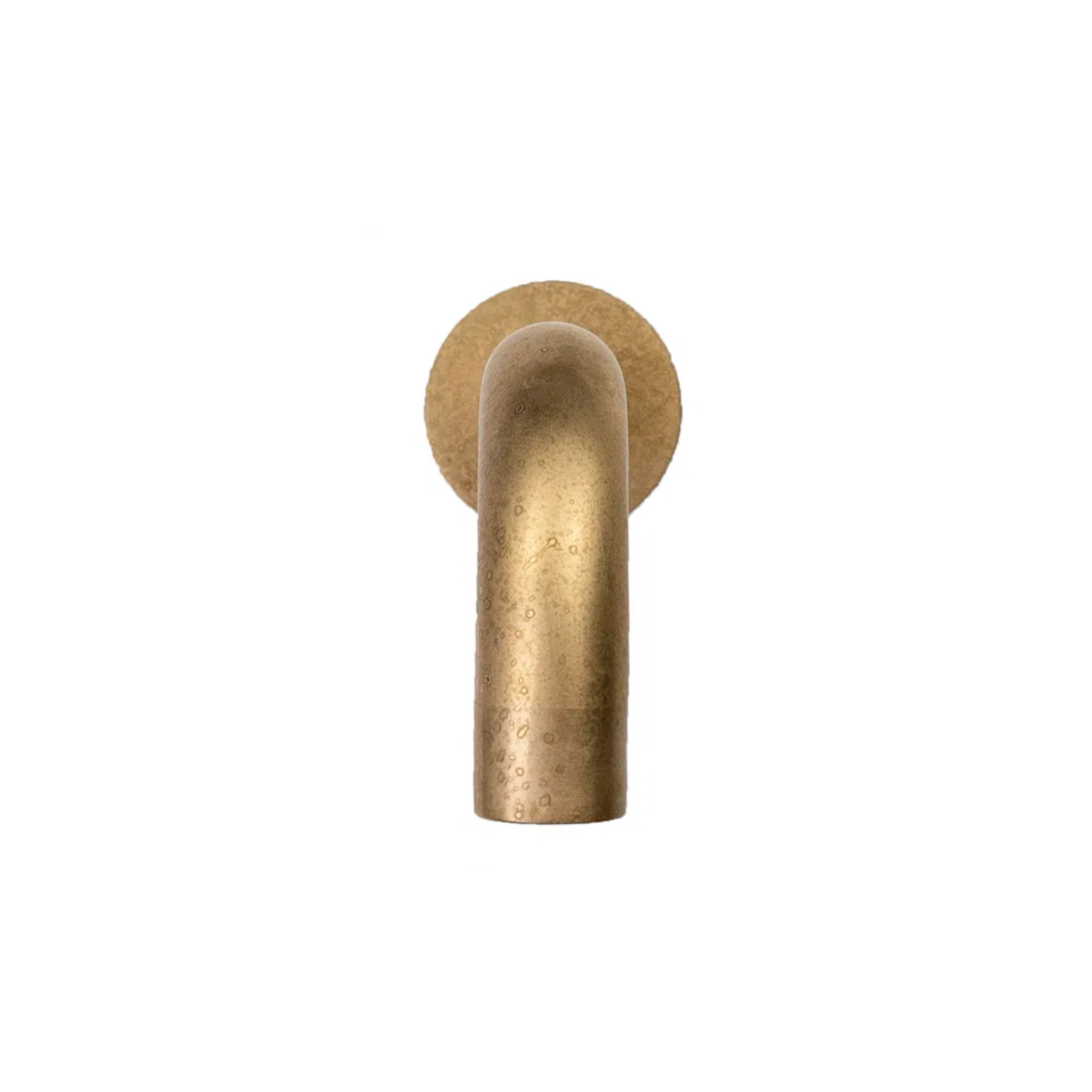 Bela Vista Mica Bath Spout Curved 220mm Living Brass