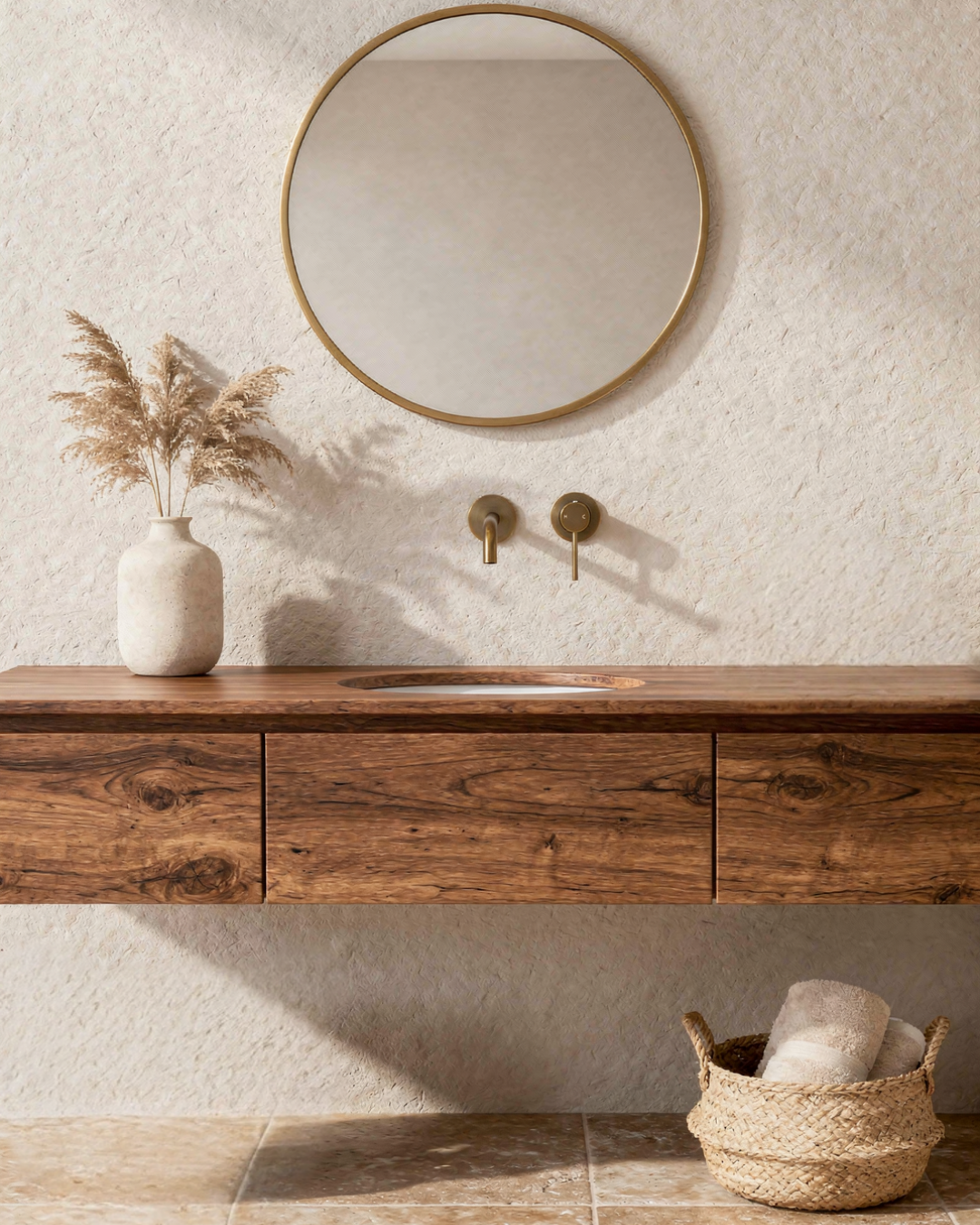 Mimi Wall Mounted Basin Mixer Set 180mm Antique Brass