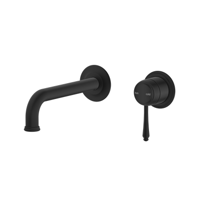 Bella Vista Mica Heritage Wall-Spout Combo Matte Black – TRIM KIT ONLY