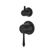 Bella Vista Mica Heritage Shower Diverter Mixer Matte Black - TRIM KIT ONLY