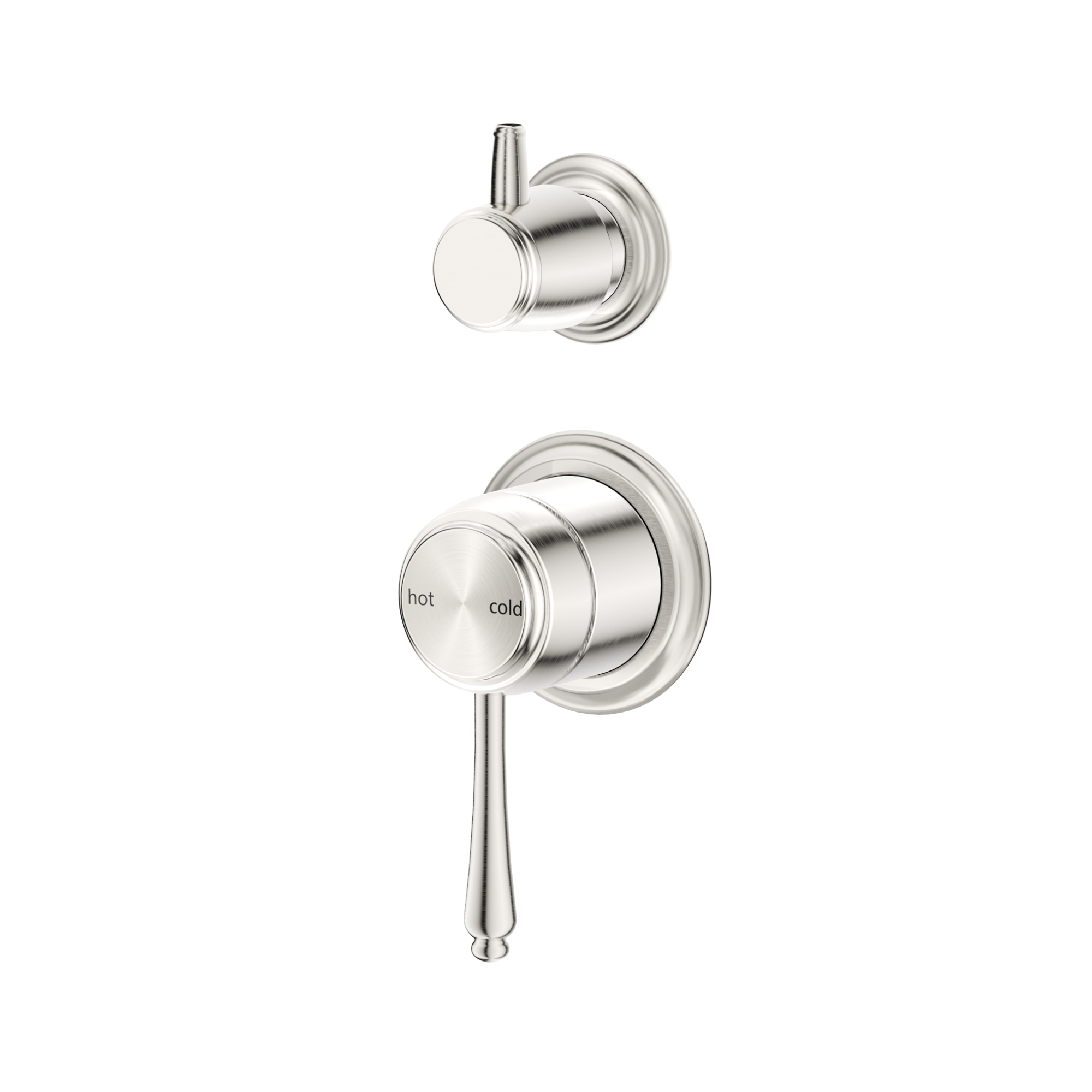Bella Vista Mica Heritage Shower Diverter Mixer Brushed Nickel - TRIM KIT ONLY