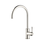 Bella Vista Mica Heritage Gooseneck Sink Mixer Brushed Nickel
