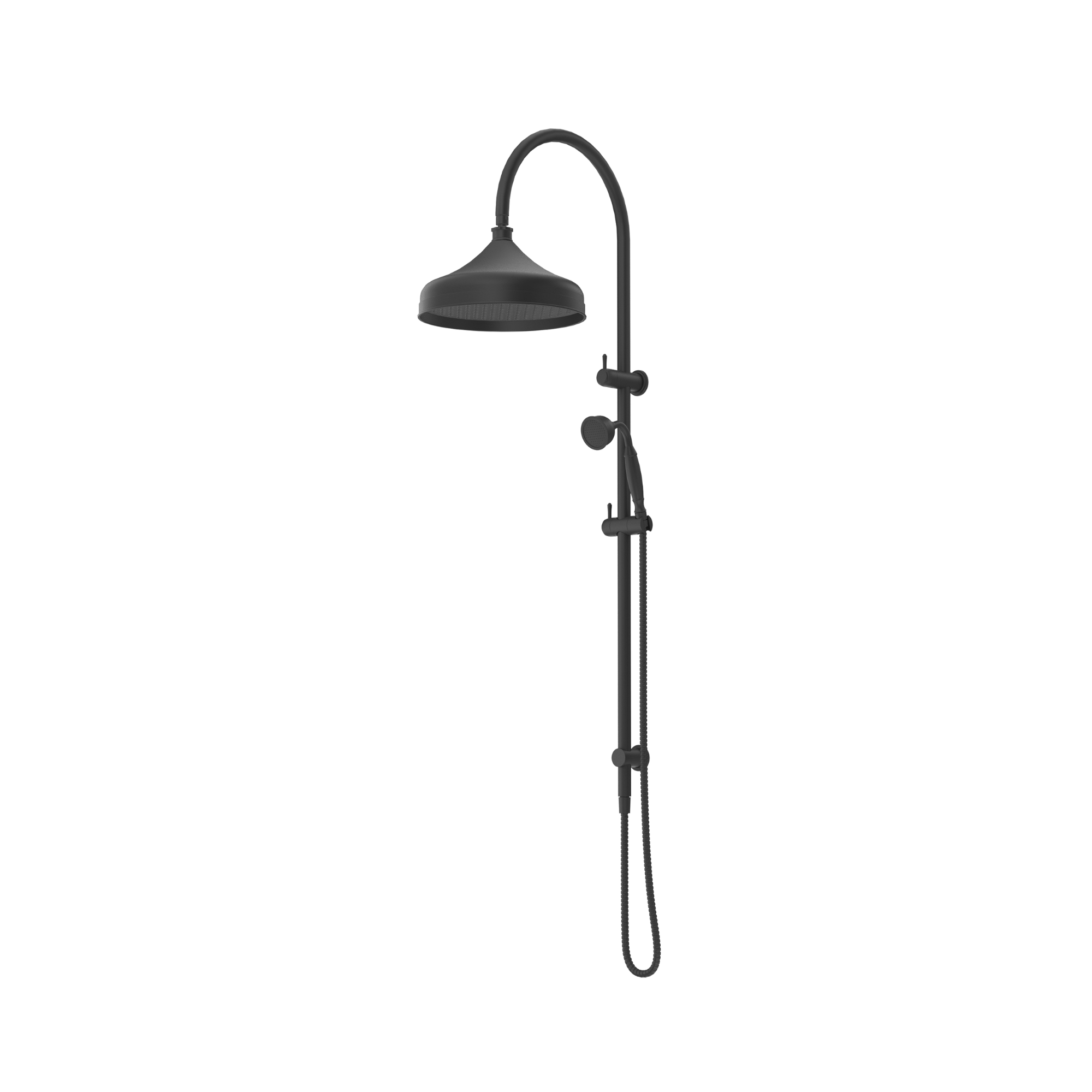 Bella Vista Mica Heritage Dual Shower Rail Matte Black