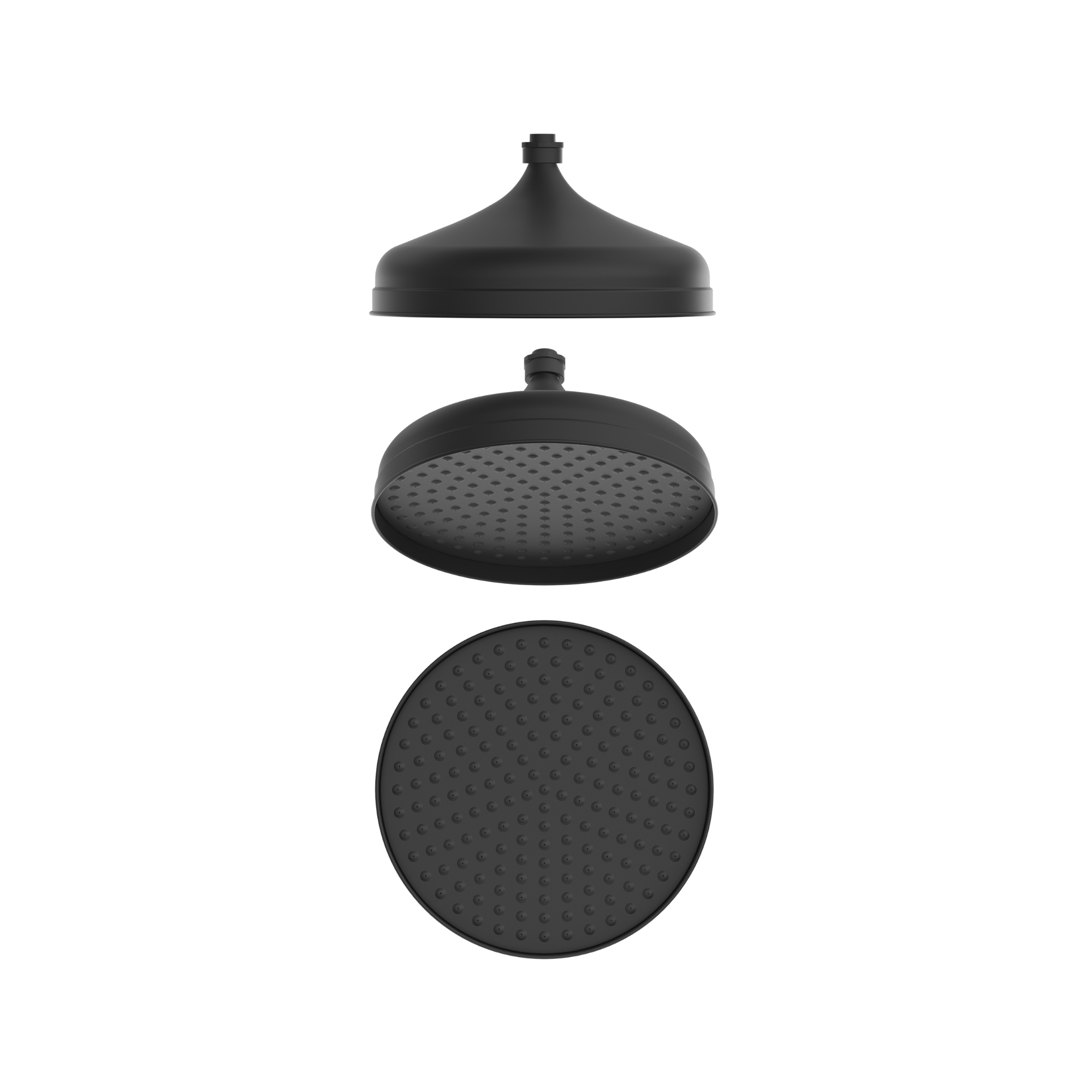 Bella Vista Mica Heritage Shower Head Matte Black