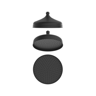 Bella Vista Mica Heritage Shower Head Matte Black