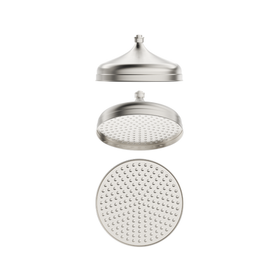 Bella Vista Mica Heritage Shower Head Brushed Nickel