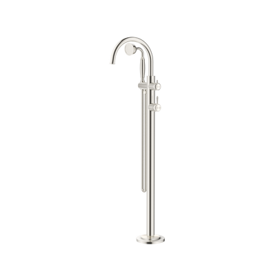 Bella Vista Mica Heritage Freestanding Bath Mixer with Hand Shower Brushed Nickel