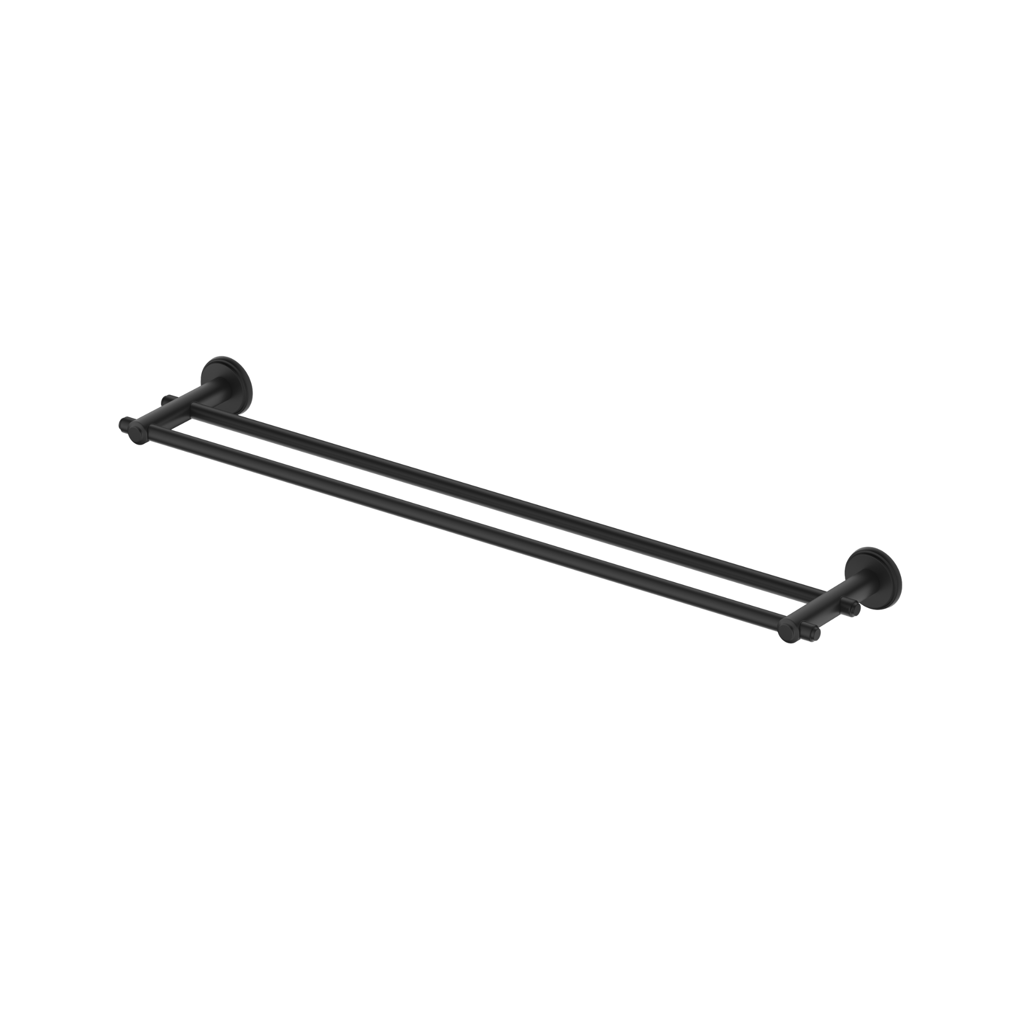 Bella Vista Mica Heritage Double Towel Rail Matte Black