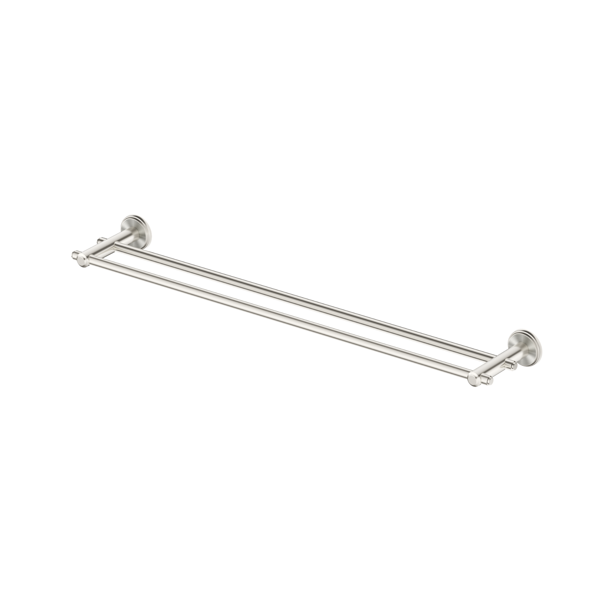 Bella Vista Mica Heritage Double Towel Rail Brushed Nickel