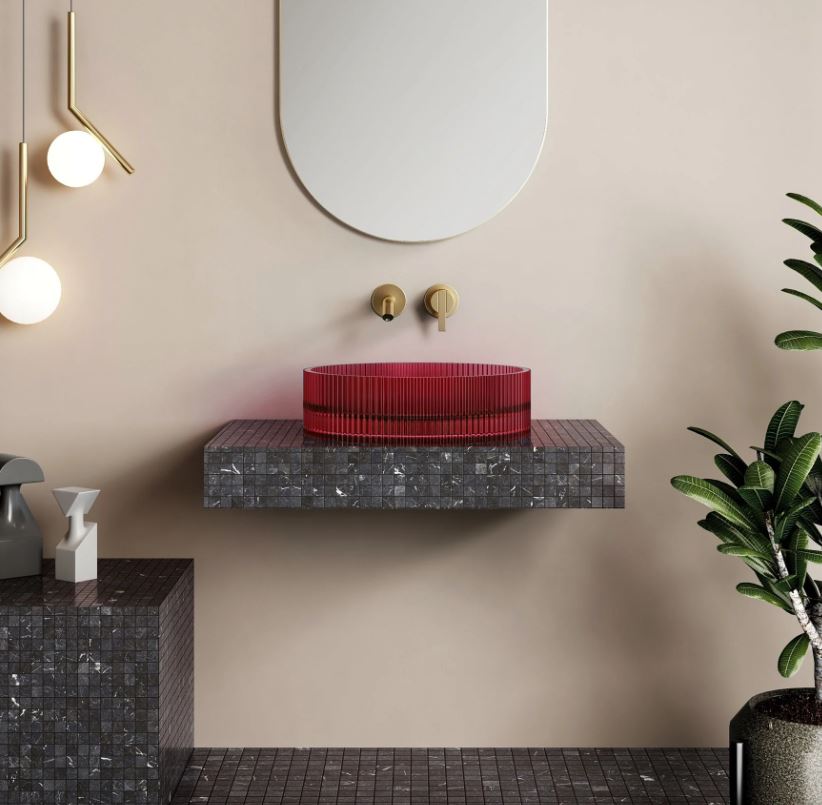 Cassa Design Wow V-Groove Translucency Resin Stone Basin